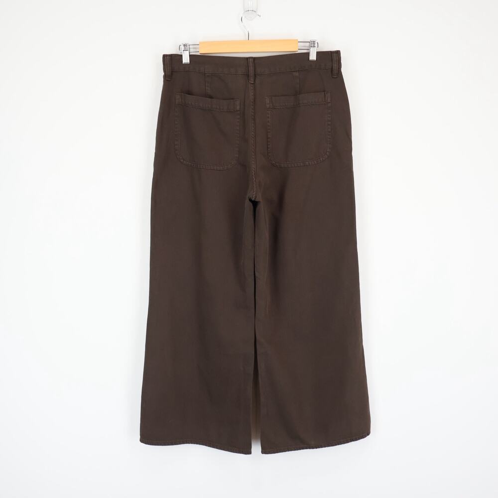 Madewell The Ultimate Wide Leg Pant Airy Denim Dark Brown Size 30 Short NWT - Picture 7 of 9